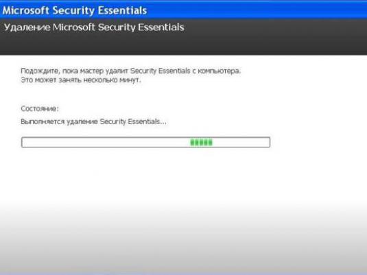 วิธีถอนการติดตั้ง Microsoft Security Essentials?