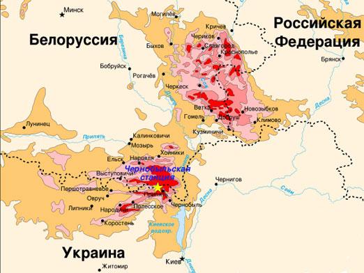 Chernobyl อยู่ที่ไหนบนแผนที่?